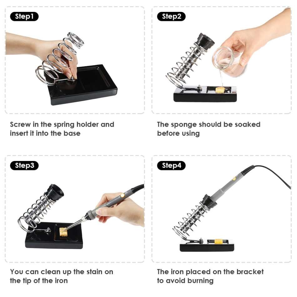 60W 220v Electronic Soldering Iron Kit with Temperature Control