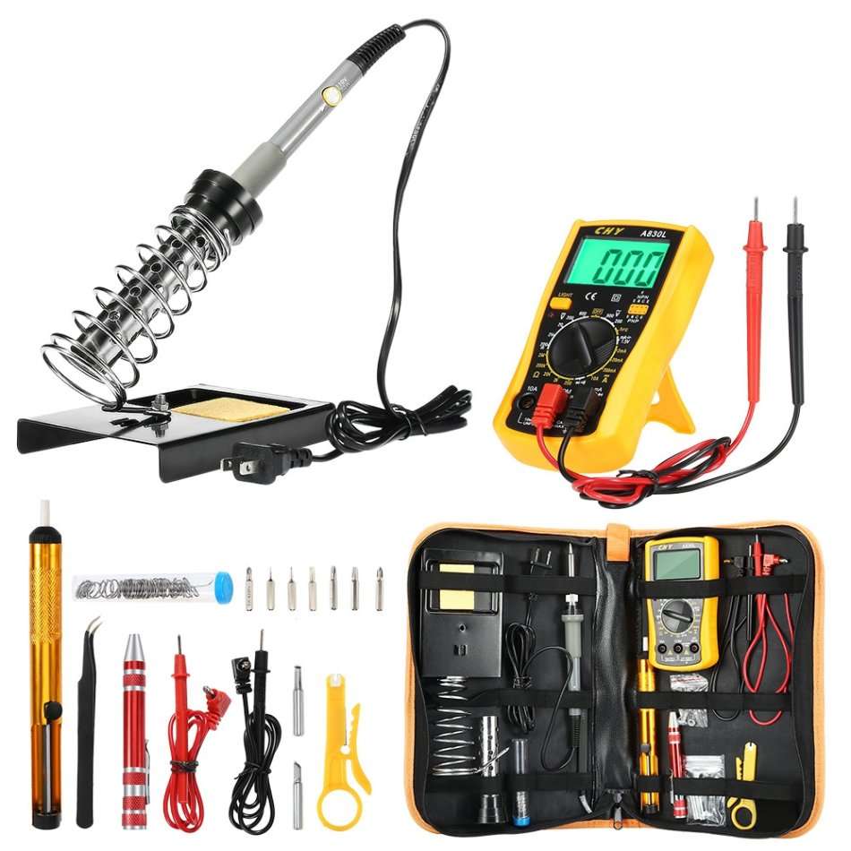 60W 220v Electronic Soldering Iron Kit with Temperature Control