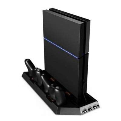 Dual USB Cooling Fan with Charger Stand For PS4