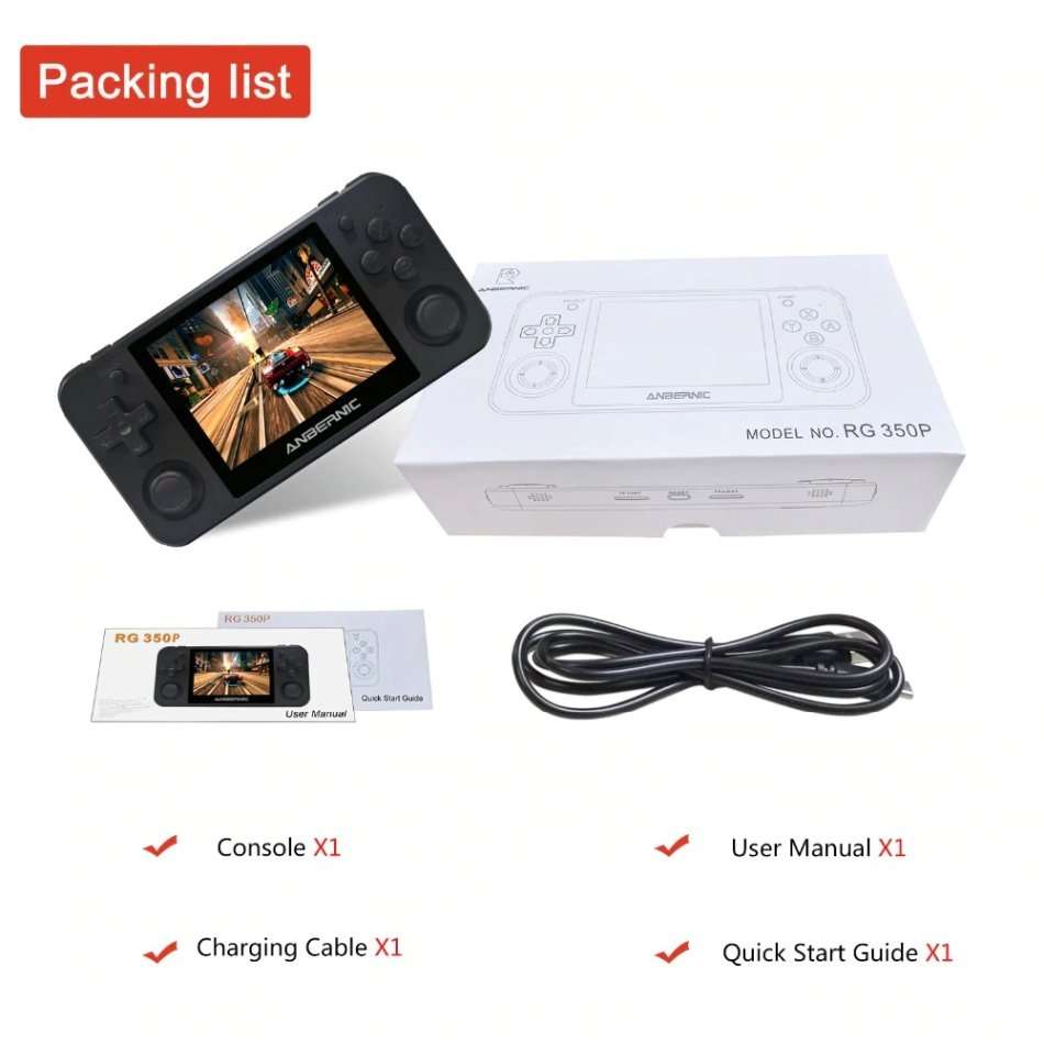 ANBERNIC RG350P Retro Gaming Console + 2500 Games