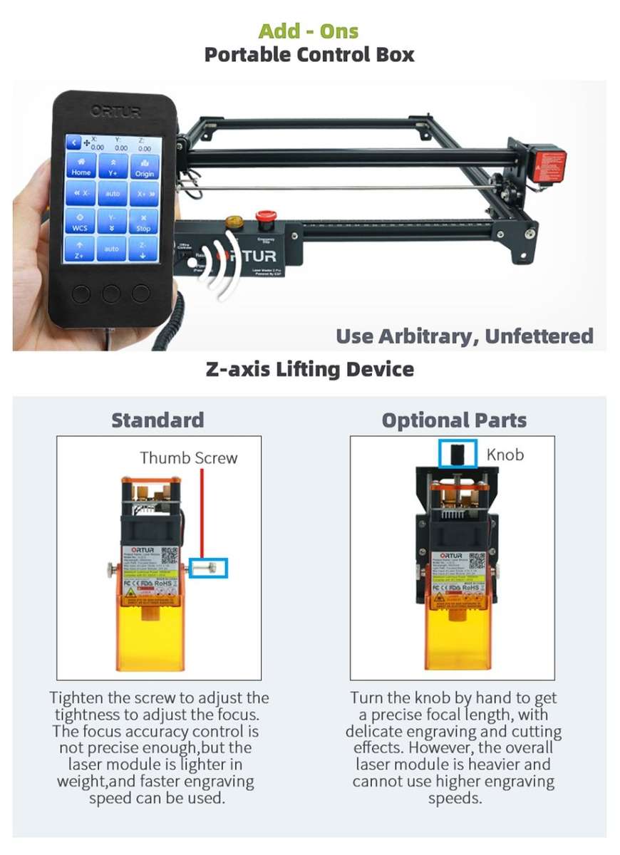 Ortur Laser Master 2 PROS2 SF Upgrade 20W CNC Desktop Laser Engraving Machine + Cylindrical Device