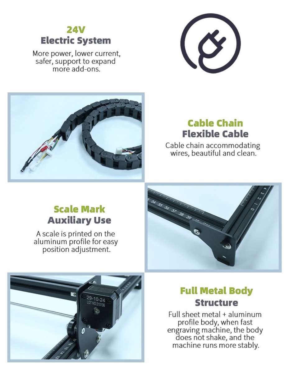 Ortur Laser Master 2 PROS2 SF Upgrade 20W CNC Desktop Laser Engraving Machine + Cylindrical Device