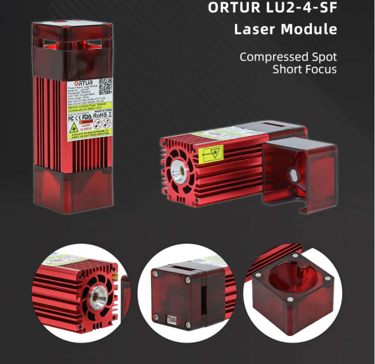 ORTUR/AUFERO LU2-4 SF Laser Module For AUFERO/LM2PRO