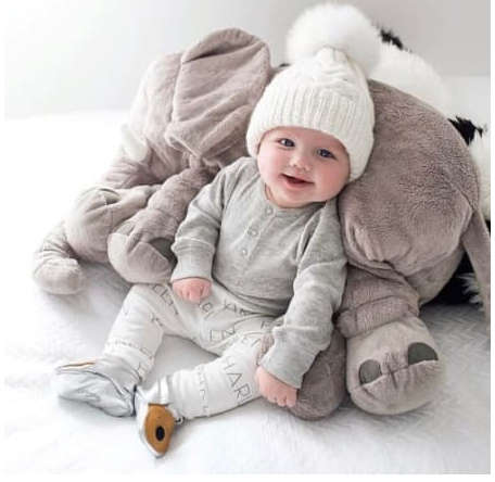 ELEPHANT PLUSH PILLOW for BABIES with BLANKET