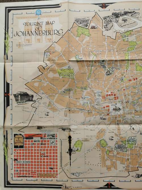 Tourist Map of Johannesburg 1951