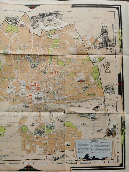 Tourist Map of Johannesburg 1951