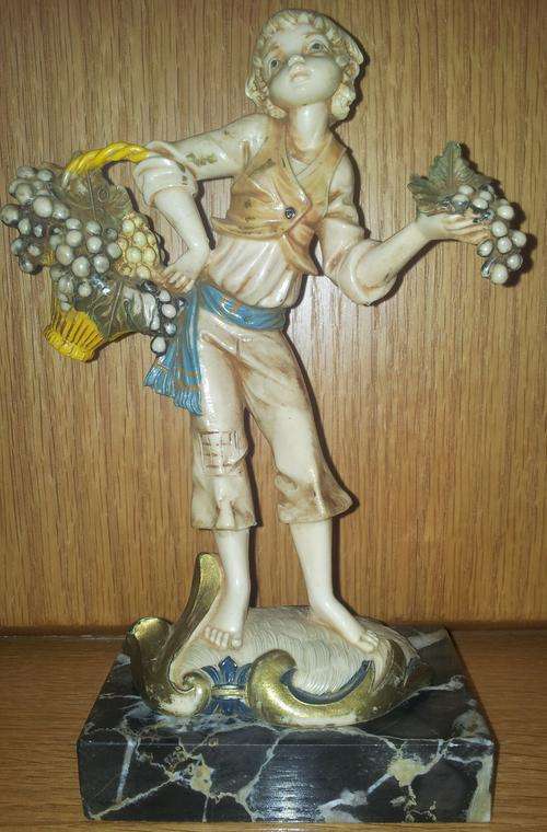 VINTAGE SIMONELLI FIGURINE ON MARBLE BASE