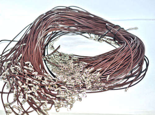 Wholesale Lot  (100)- Leather Thong Necklaces - lobster clasp