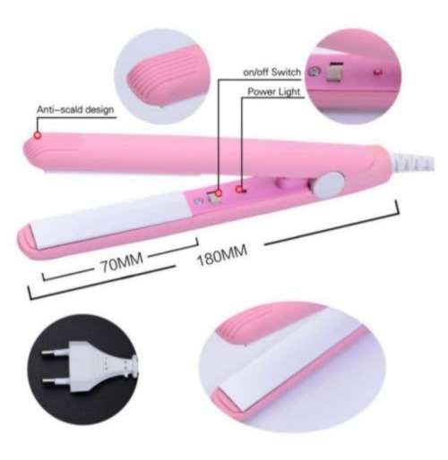 Mini Ceramic Hair Straightener Styling Iron