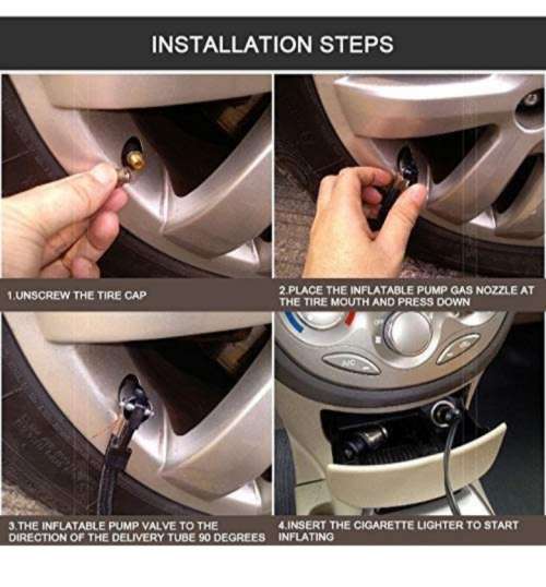 Portable 12V 250 PSI Electric Car Tyre Air Compressor