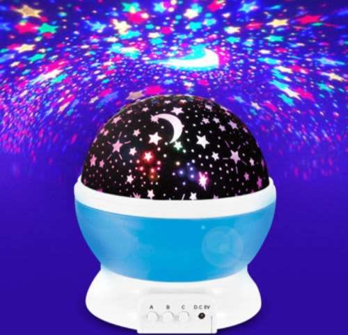 LED Rotating Projector Starry Night Light Moon Star Sky Cosmos Kids Room Lamp