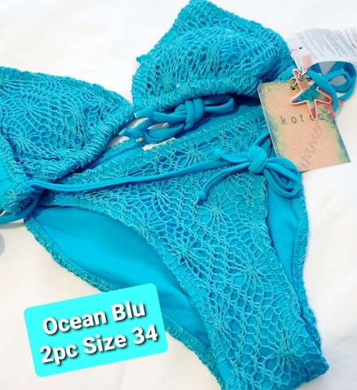 SWIMWEAR Ocean Blue 2PC Bikini Set (Size 34)