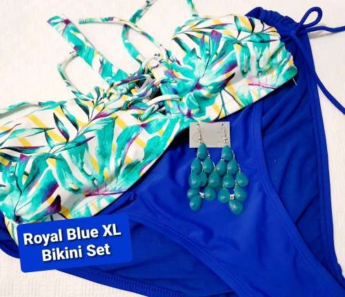 Royal Blue 2 pc Bikini Set (Size XL)