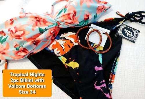 Tropical Nights 2 pcs with Volcom Bottoms (Size 34)