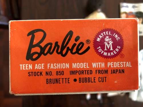 Vintage Barbie 1962 stock 850 brunette bubble cut