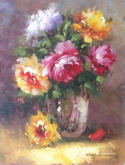 Original Oil painting on canvas 30x40cm : by Mary Simmons
