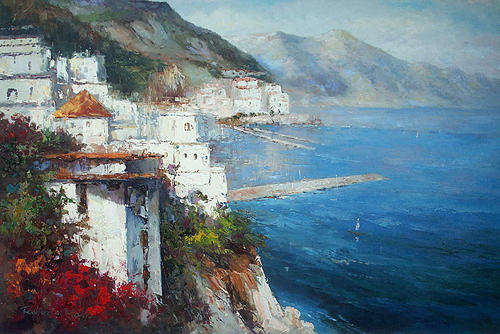 Large Original Oil painting on canvas 60x90cm : by Roberta Marsh