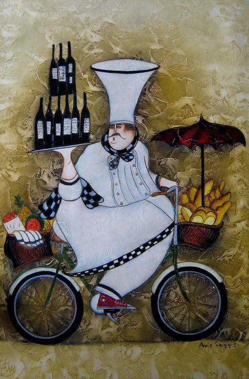 Large Original Oil painting on canvas 60x90cm : by Avis Saggis