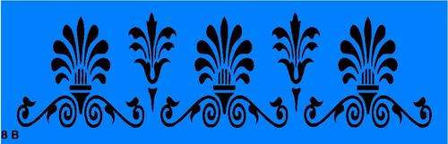 Border Stencil Damask 2