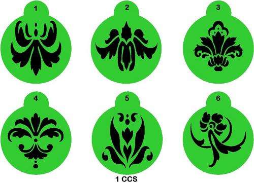 Cupcake Stencil Set Damask