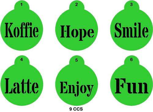 Cupcake Stencil Set Words 1