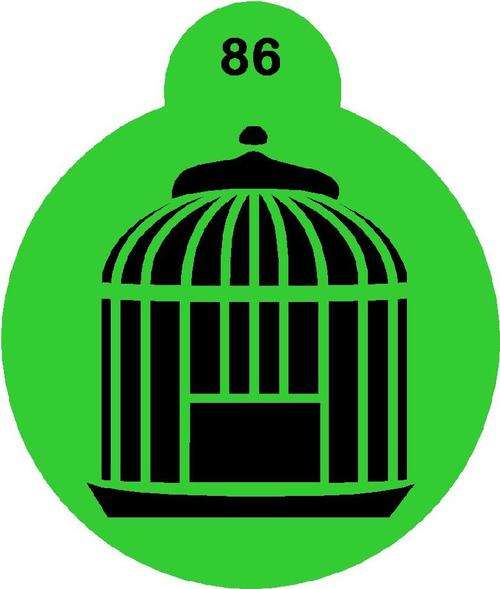 Cupcake Stencil Bird Cage