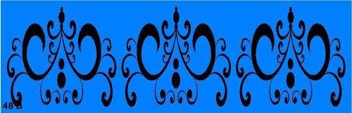 Border Stencil Damask 8