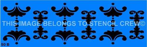 Border Stencil Damask