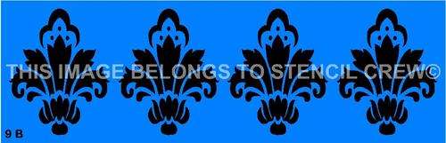 Border Stencil Damask