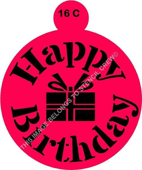 Cake Stencil Happy Birthday