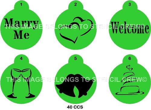 Cupcake Stencil Set Wedding