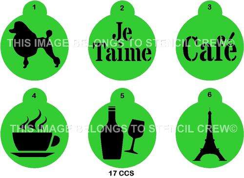 Cupcake Stencil Set French