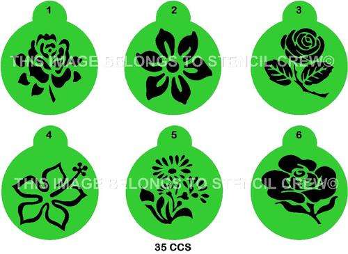 Cupcake Stencil Set Flowers