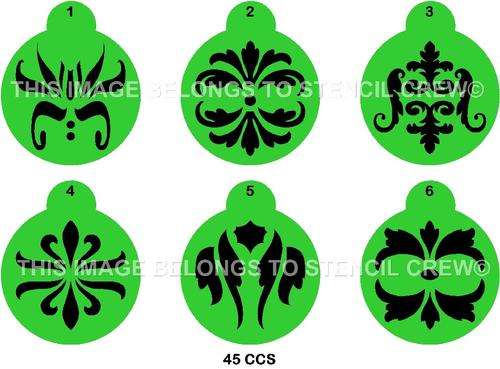 Cupcake Stencil Set Damask 2