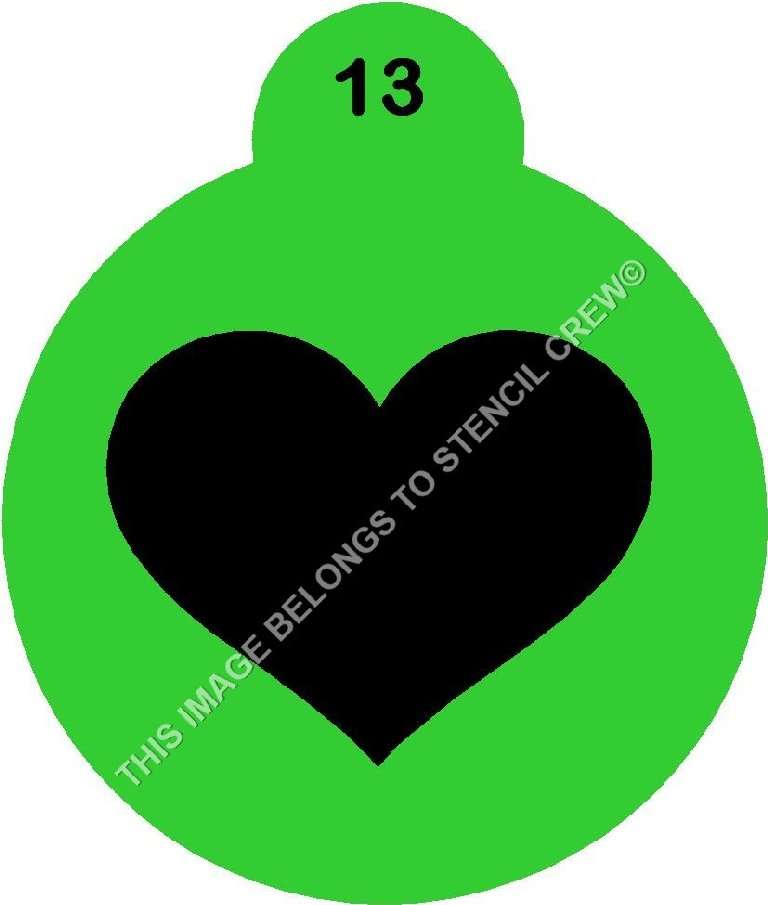 Cupcake Stencil Heart
