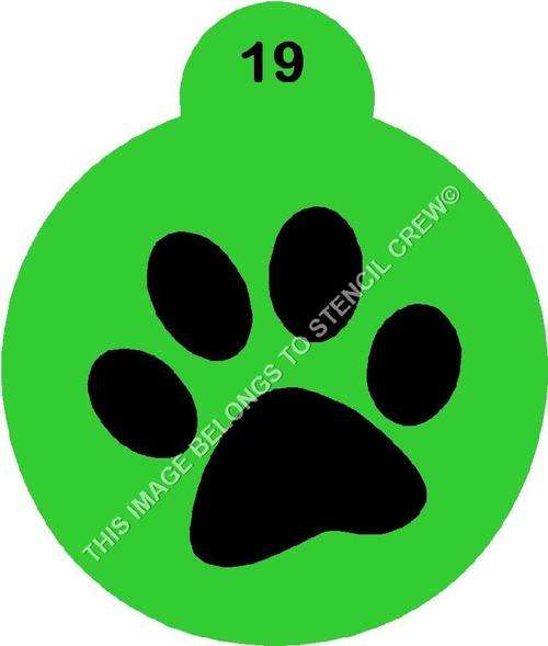 Cupcake Stencil Paw Print