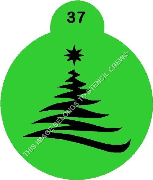 Cupcake Stencil Christmas 7