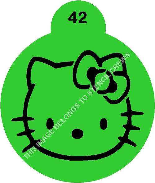 Cupcake Stencil Hello Kitty 1