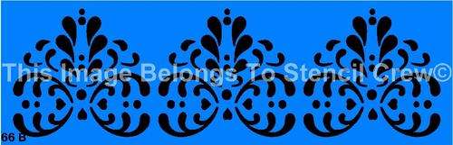 Border Stencil Damask