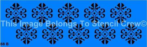 Border Stencil Damask