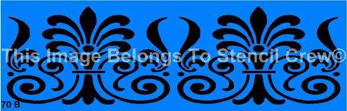 Border Stencil Damask