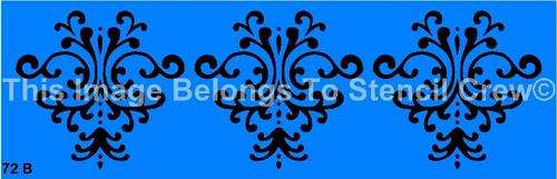 Border Stencil Damask