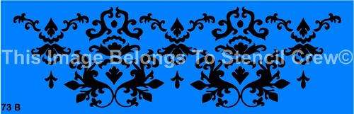Border Stencil Damask