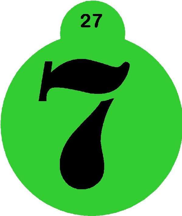 Cupcake Stencil Number Seven