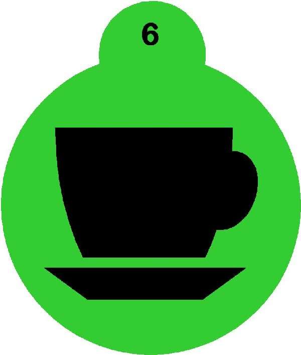 Cupcake Stencil Coffee Cup