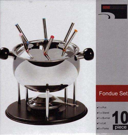 FANCY FONDUE SET - 10 PIECE