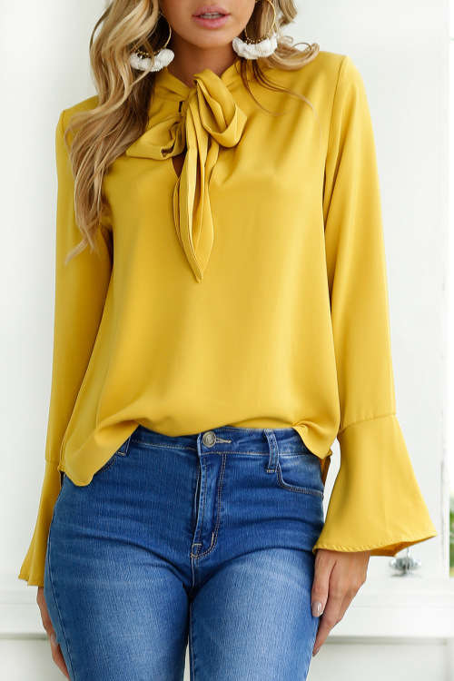 !!! NEW ARRIVED!!! Casual Yellow Blouse In Size 34
