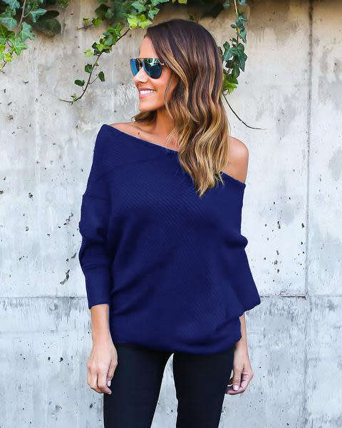 !!! NEW ARRIVED!!! FASHIONABLE OFF SHOULDER LONG SLEEVE TOP