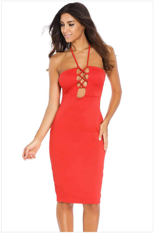 Party Dress in Red or Black