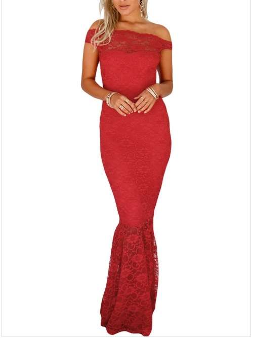 Elegant Red Lace Dress in size S to L